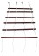 Rope Ladder is 36" wide / 48" long / 9" between rungs